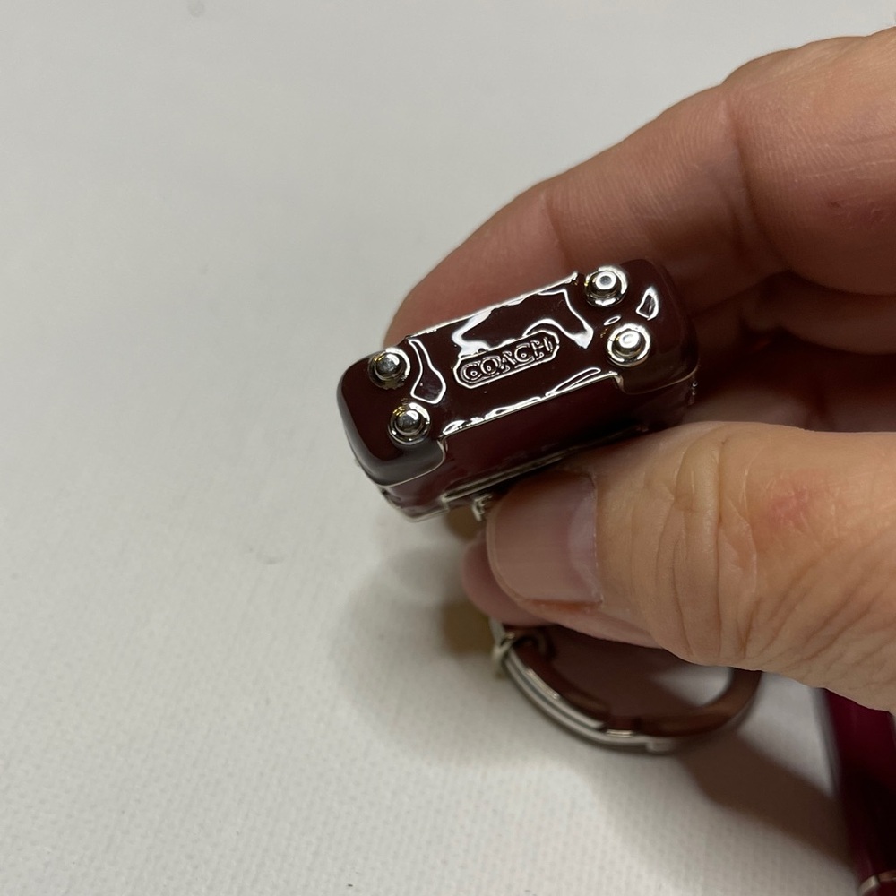 Coach Maroon Bag Keychain and Coach Maroon Pen Set - Picture 3 of 6